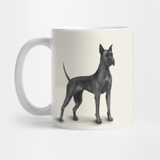 Great Dane Drawing in Black Digital Ink Mug